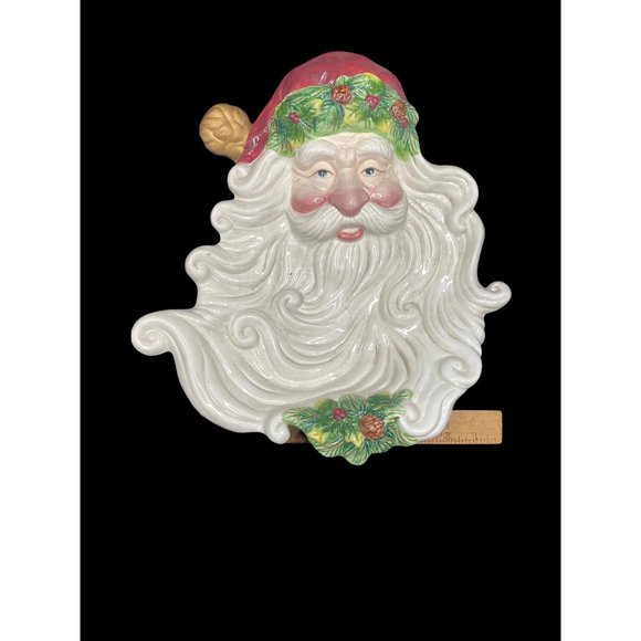 Vintage Unbranded Ceramic Decorative Santa Wall Decoration/Candy Dish - Picture 4 of 7